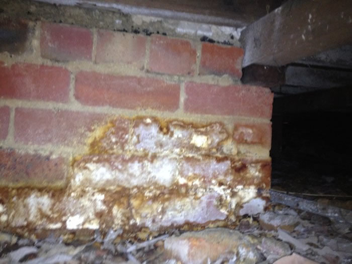 Rising damp can be a structural issue